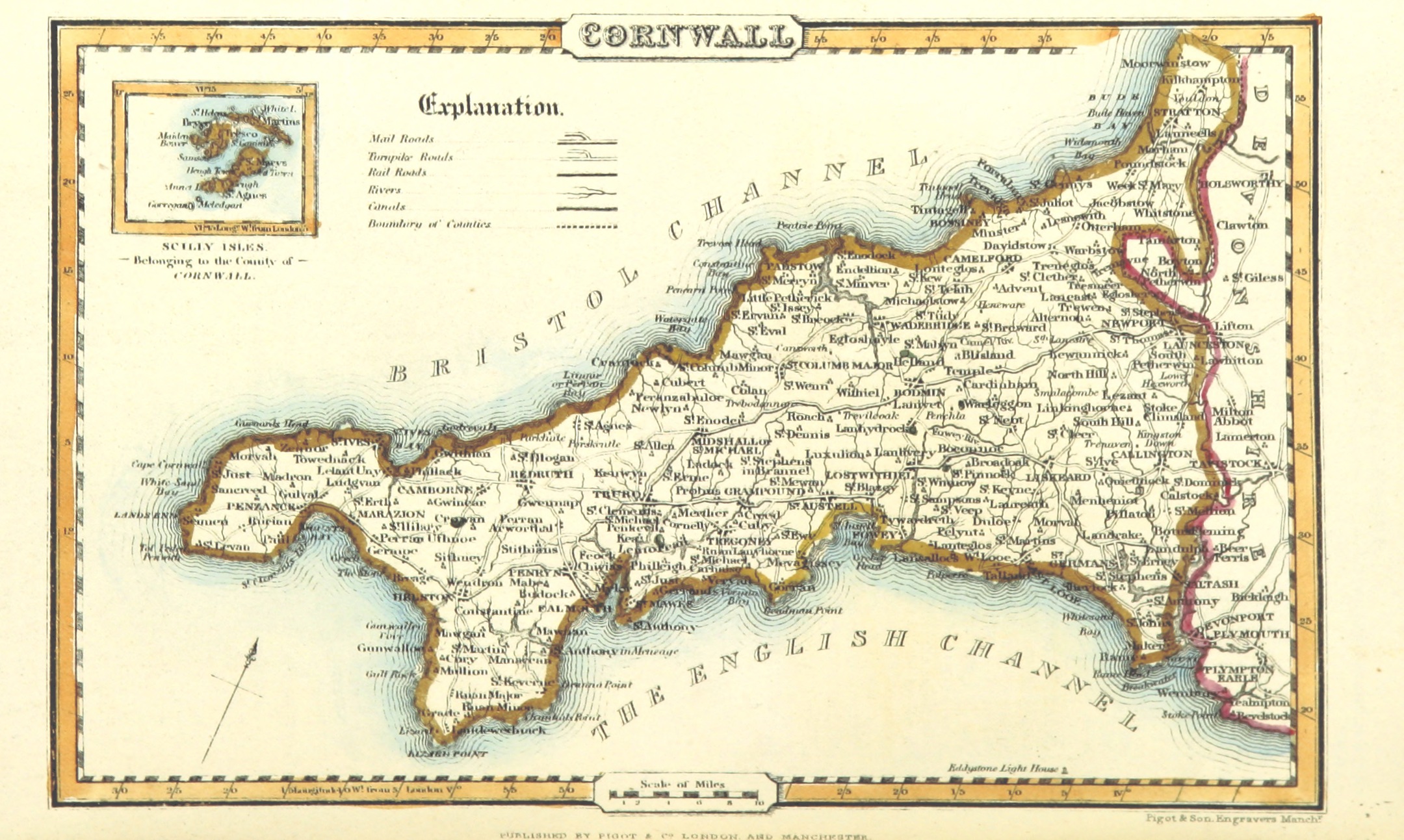 map of Cornwall