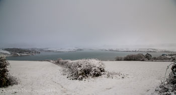Camel Estuary and Padstow in the snow